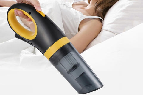 120W Cordless Car Vacuum Cleaner 9000Pa Handheld Portable Vacuum for Home Auto - Yellow