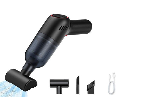 Handheld Car Vacuum Cleaner 9000Pa Rechargeable Portable Cordless Duster - Black