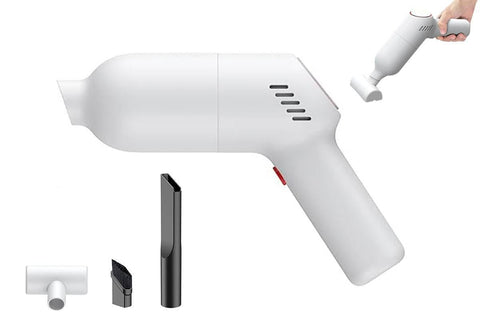 Handheld Car Vacuum Cleaner 9000Pa Rechargeable Portable Cordless Duster - White