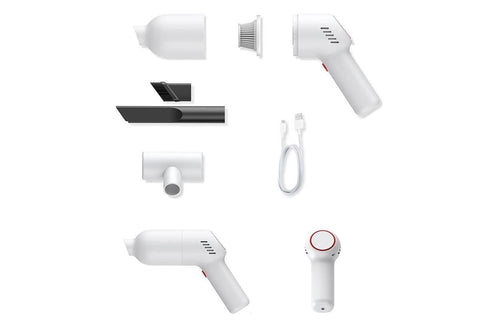 Handheld Car Vacuum Cleaner 9000Pa Rechargeable Portable Cordless Duster - White