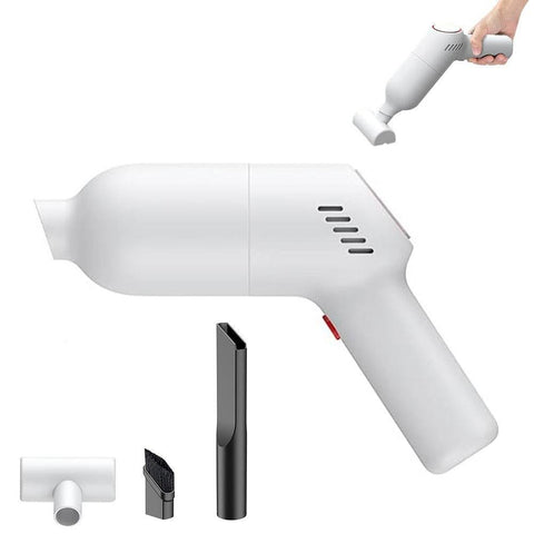 Handheld Car Vacuum Cleaner 9000Pa Rechargeable Portable Cordless Duster - White