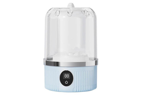 Portable Mini Washing Machine Rechargeable Small Clothes Washer for Travel Use - Blue