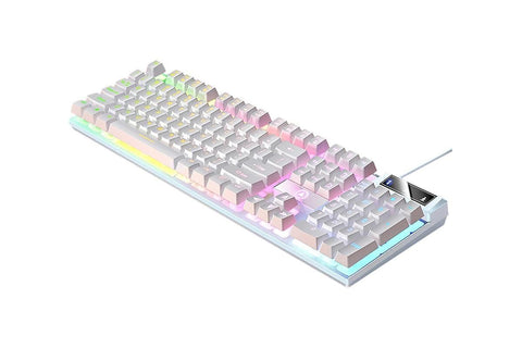 104 Keys Mechanical Gaming Keyboard Wired Backlit Keyboard Hot-Swap Mechanical Keyboard Wired Gaming Keyboard with Number Pad -Blue