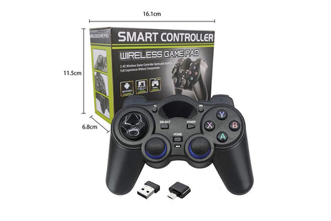 Wireless Gaming Controller for Android TV Box PC 2.4GHz Gamepad Joystick - Black