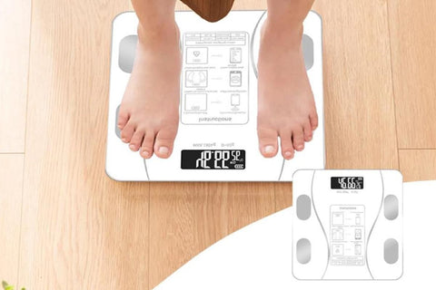 Smart Digital Bathroom Body Fat Scale 180KG Bluetooth Scales Weight -White