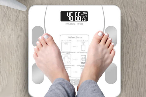 Smart Digital Bathroom Body Fat Scale 180KG Bluetooth Scales Weight -White