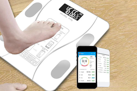 Smart Digital Bathroom Body Fat Scale 180KG Bluetooth Scales Weight -White