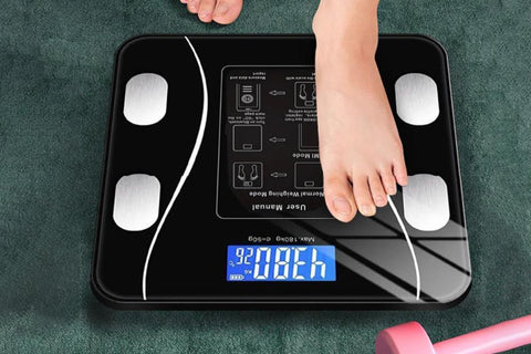 Smart Digital Bathroom Body Fat Scale 180KG Bluetooth Scales Weight -Black