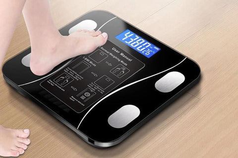 Smart Digital Bathroom Body Fat Scale 180KG Bluetooth Scales Weight -Black