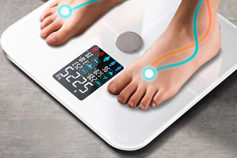 Smart Digital Bathroom Body Fat Scale 180KG Bluetooth Scales Weight for BMI Water -White