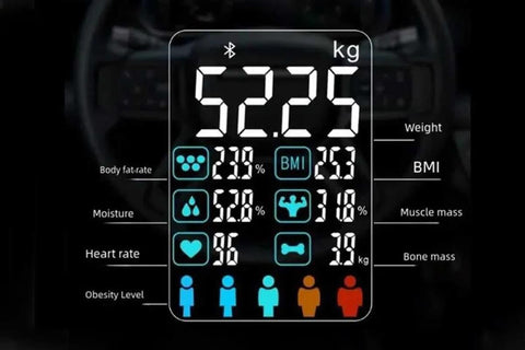 Smart Digital Bathroom Body Fat Scale 180KG Bluetooth Scales Weight for BMI Water -White
