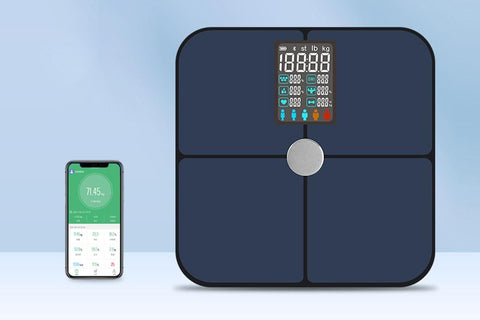 Smart Digital Bathroom Body Fat Scale 180KG Bluetooth Scales Weight for BMI Water -White