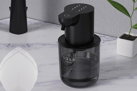 400ml Automatic Foaming Soap Dispenser 4 Level Touchless Foam Soap Dispenser -Black