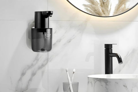 400ml Automatic Foaming Soap Dispenser 4 Level Touchless Foam Soap Dispenser -Black