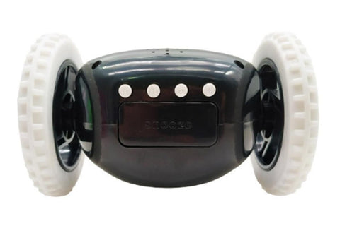 Rolling Loud Alarm Clock Runaway Bedside Mobile Clock for Deep Sleepers Home Decoration - Black