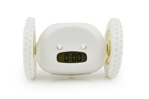 Rolling Loud Alarm Clock Runaway Bedside Mobile Clock for Deep Sleepers Home Decoration - Black