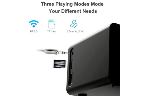 Wireless Charging Bluetooth Speaker with LED Digital Alarm Clock and FM Radio