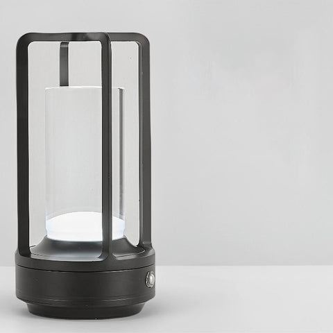 Table Lamp Rechargeable with Touch Dimmer for Bedroom - Black