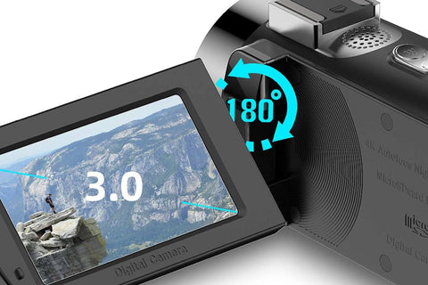 4K Video Camera Camcorder 64MP Vlogging Camera With 28X Digital Zoom for YouTube - Standard Version