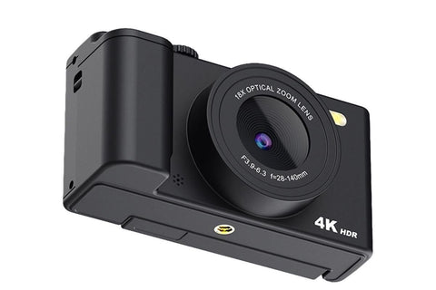 4K Digital Camera Flip Screen Autofocus for Vlogging and Photography Beginners - Black