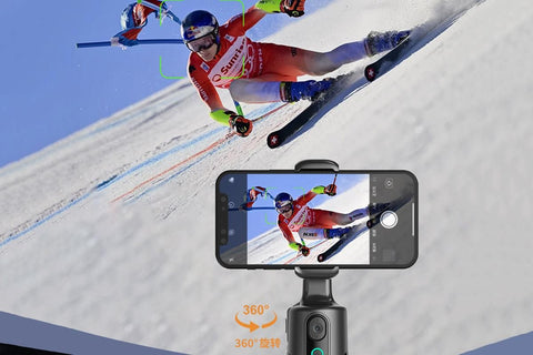 Auto Face Tracking Tripod 360° Rotating Auto Tracking Phone Stand with Remote Gesture Control for TikTok