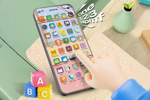 Learning Phone Toy with Over 10000 Educational Contents Touch Screen Early Education Gift - Rabbit