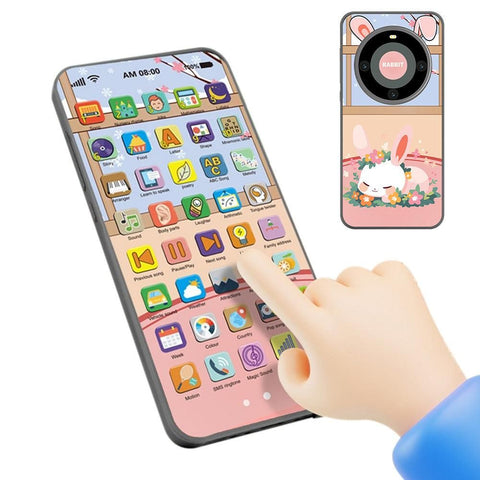 Learning Phone Toy with Over 10000 Educational Contents Touch Screen Early Education Gift - Rabbit