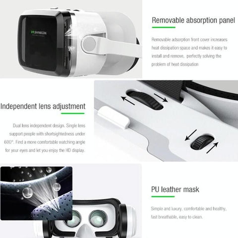 Wireless 3D VR Headset With Bluetooth - Compact