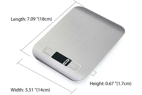 5KG Stainless Steel Digital Electronic Kitchen Scale Postal Scales 1g LCD Backlight Weight Black