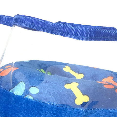 Soft Inflatable Pet Dog Cone Collar Anti Licking Scratching Blue - L