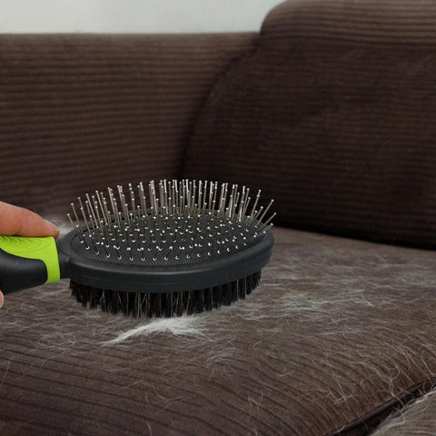 2PCS Pet Grooming Tools Double-Sided Brush for Shedding and Bathing for Short/Long Haired Dogs Cats Green