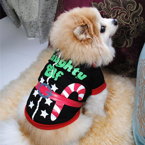 3Pcs Christmas Dog Cat T-Shirt Clothes Vest Puppy Pet Apparel Shirts - S