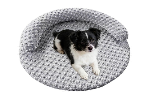 Washable Cooling Pet Bed with Removable Cover for Dogs & Cats - Dark Gray - S