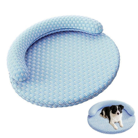 Washable Cooling Pet Bed with Removable Cover for Dogs & Cats - Dark Gray - S