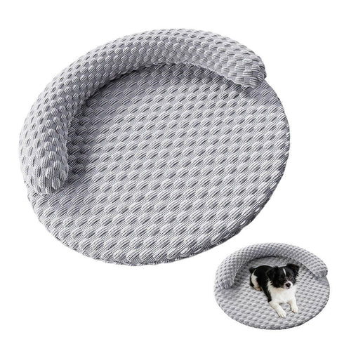 Washable Cooling Pet Bed with Removable Cover for Dogs & Cats - Dark Gray - L