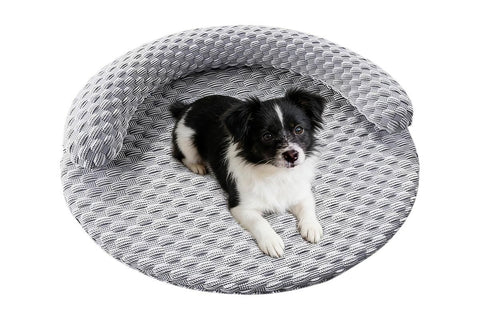 Washable Cooling Pet Bed with Removable Cover for Dogs & Cats - Dark Gray - L