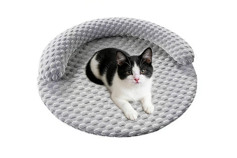 Washable Cooling Pet Bed with Removable Cover for Dogs & Cats - Dark Gray - L