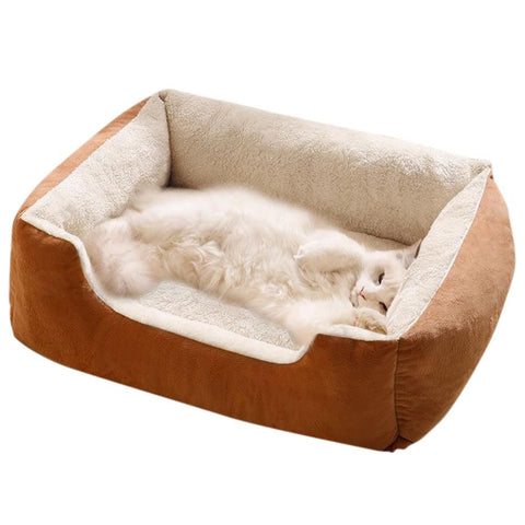 Rectangle Pet Bed for Dogs Cats Beds Warming Soft Calming Sleeping Puppy Bed Black - XL