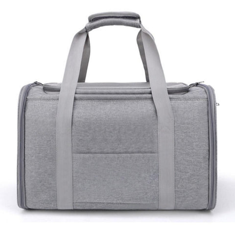 Foldable Travel Pet Carrier Bag Portable Cat Dog Kennel Bag Grey - L