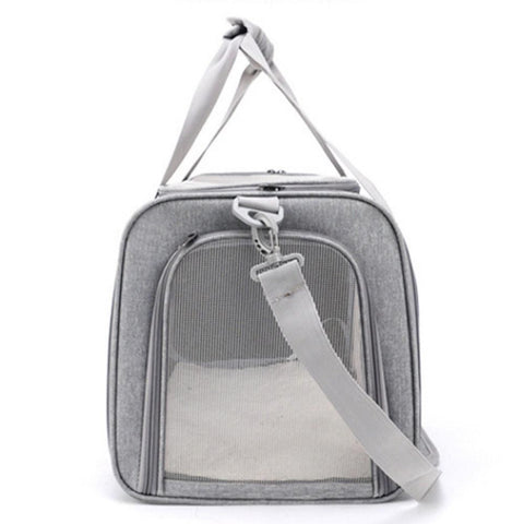Foldable Travel Pet Carrier Bag Portable Cat Dog Kennel Bag Grey - XL