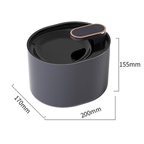 Pet Water Fountain Cat Dog Automatic Electric Drinking Dispenser with Red Light Indicator Black
