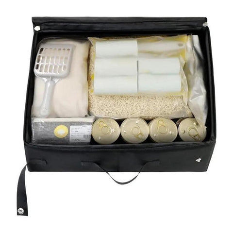 Portable Foldable Cat Travel Litter Box - Waterproof & Easy to Clean Black