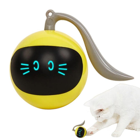 Electric Automatic Rolling Chase Ball Toy Interactive Cat Ball Toy Light Blue