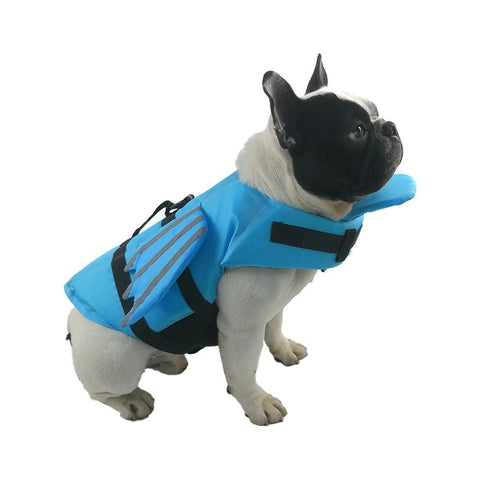 Dog Life Jacket Wings Pet Life Vest Adjustable Dog Flotation Swim Vest Blue - 2XL