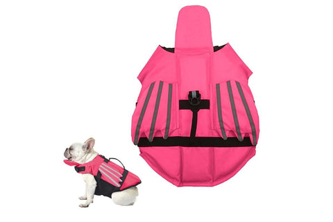 Dog Life Jacket Wings Pet Life Vest Adjustable Dog Flotation Swim Vest Blue - 2XL