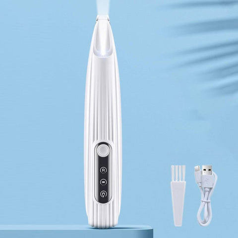 Dog Paw Trimmer with LED Light Rechargeable Pet Hair Clippers for Small Dogs Cats White