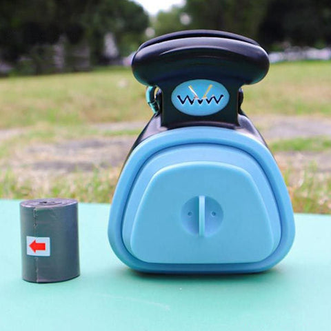 Handheld Foldable Pet Pooper Scooper - Easy Poop Pickup and Cleaner Blue
