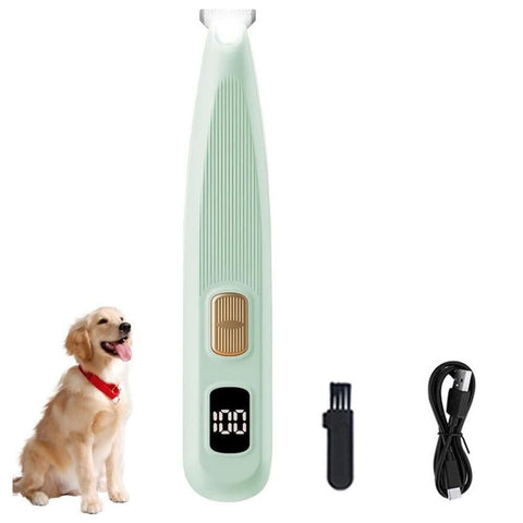 Cordless LED Dual-Speed Pet Paw Trimmer for Dogs & Cats Green