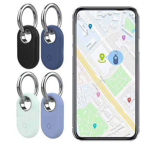 4Pcs Compatible with Samsung Galaxy SmartTag2 Silicone Case All-Round Protection Smarttag2 Holder with Keychain Style 1