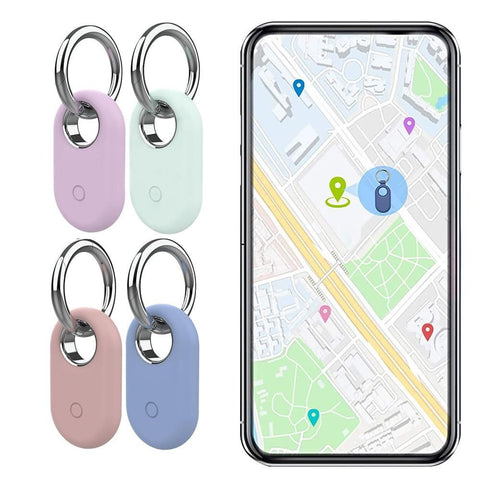 4Pcs Compatible with Samsung Galaxy SmartTag2 Silicone Case All-Round Protection Smarttag2 Holder with Keychain Style 1
